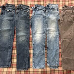 American Eagle Outfitters Men's Jeans & Gray Khakis